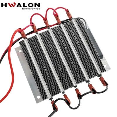 Isolasi PTC Keramik Pemanas udara suhu konstan Pemanas 200W AC/DC 12V Inkubator