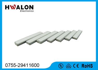 Warna Putih Kecil PTC Keramik Heater Elemen 12 - 24 Tegangan Rectangle Chip